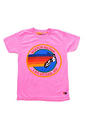 Retro KIDS AVIATOR NATION LAS VEGAS TEE - NEON PINK