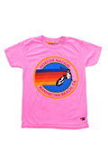 Retro KIDS AVIATOR NATION MANHATTAN BEACH TEE - NEON PINK