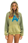 Retro VINTAGE LOGO RELAXED PULLOVER HOODIE - FADED ARMY