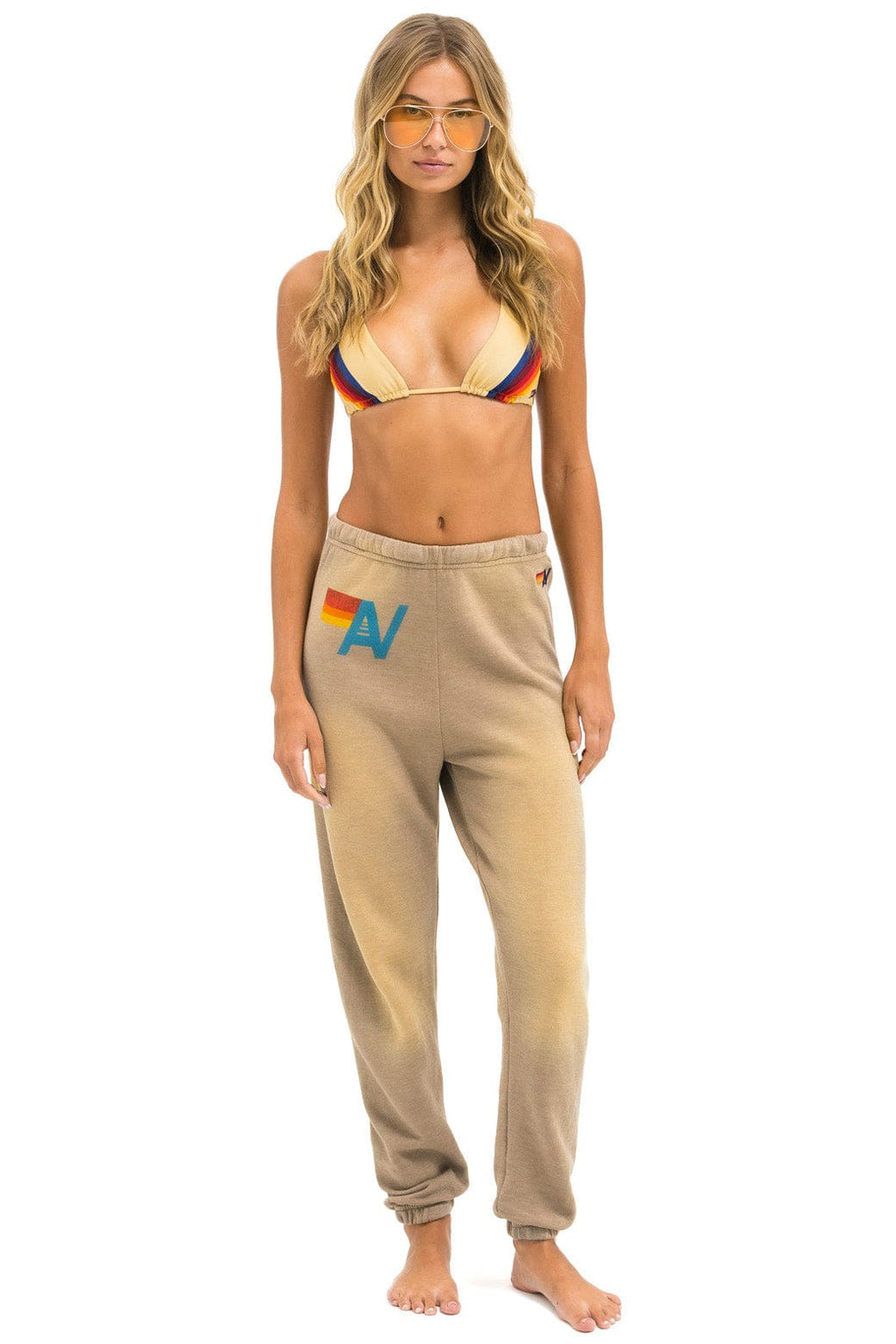 Retro VINTAGE LOGO SWEATPANTS - FADED TAN