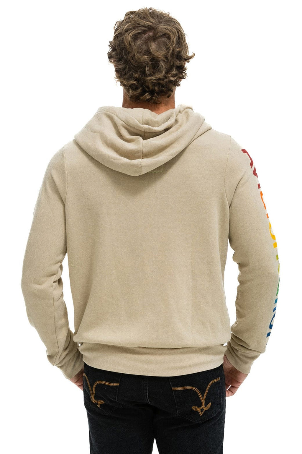 Retro AVIATOR NATION NEW YORK CITY HOODIE - SAND
