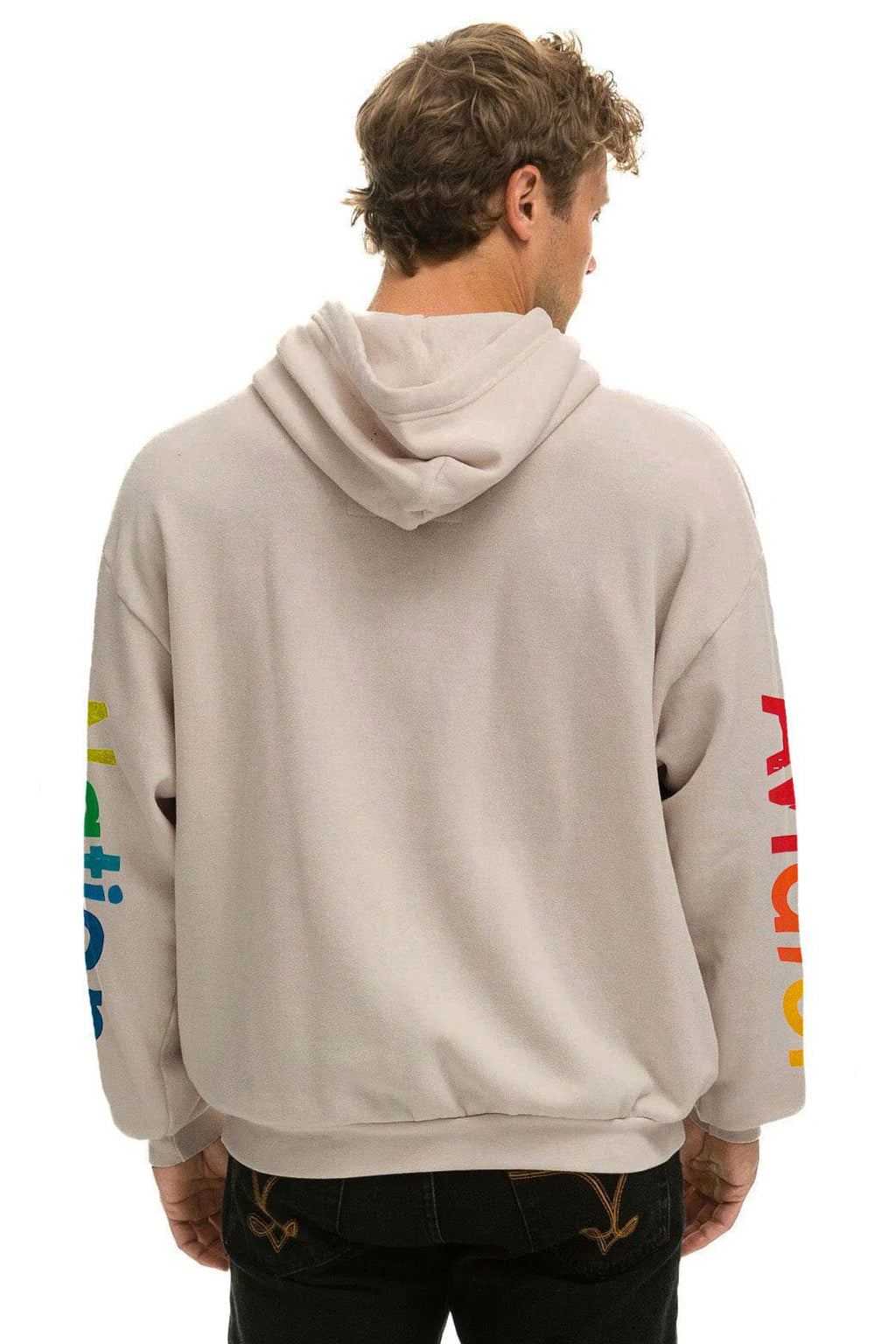 Retro AVIATOR NATION ASPEN RELAXED PULLOVER HOODIE - SAND