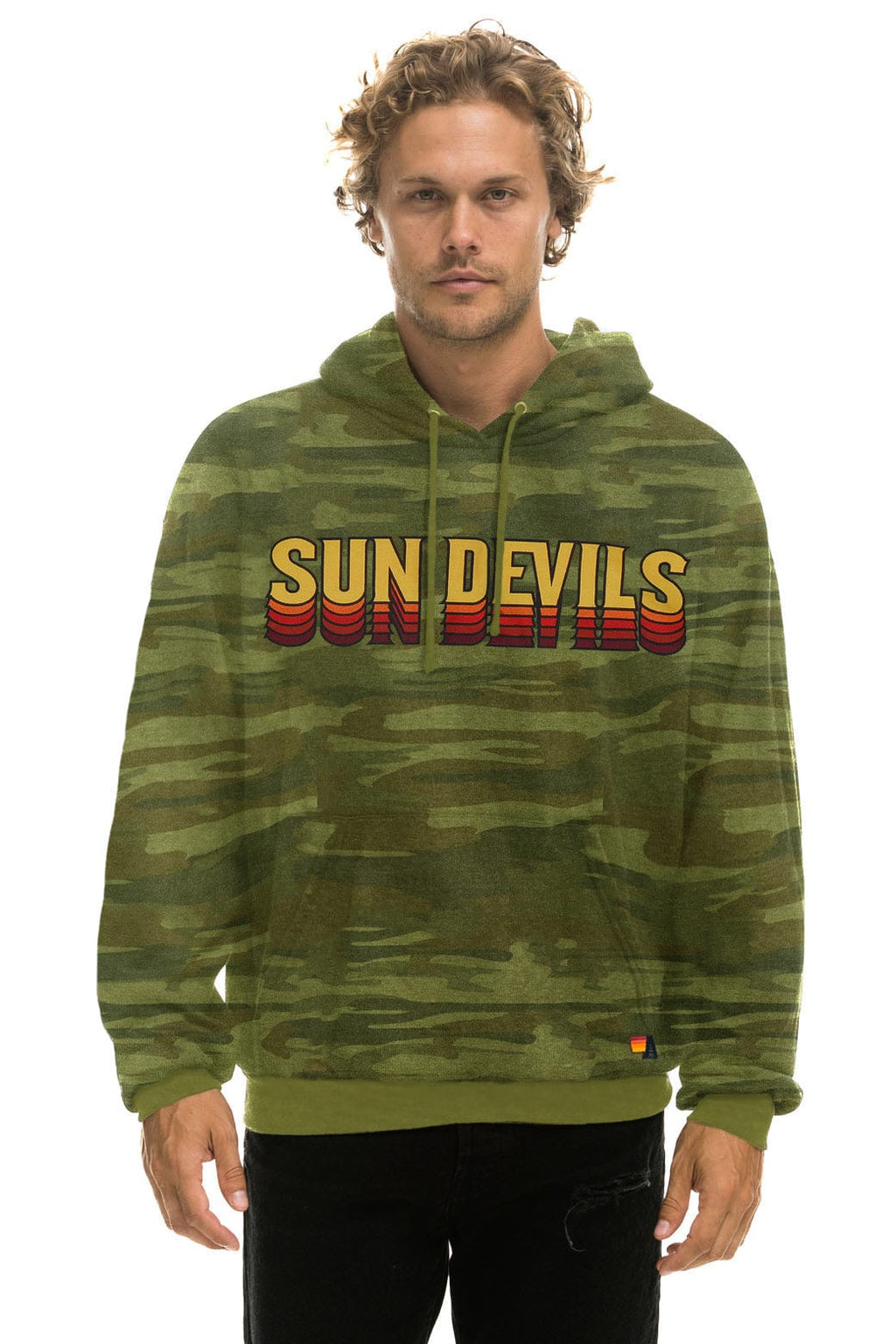 Retro ASU SUN DEVILS PULLOVER HOODIE RELAXED - CAMO