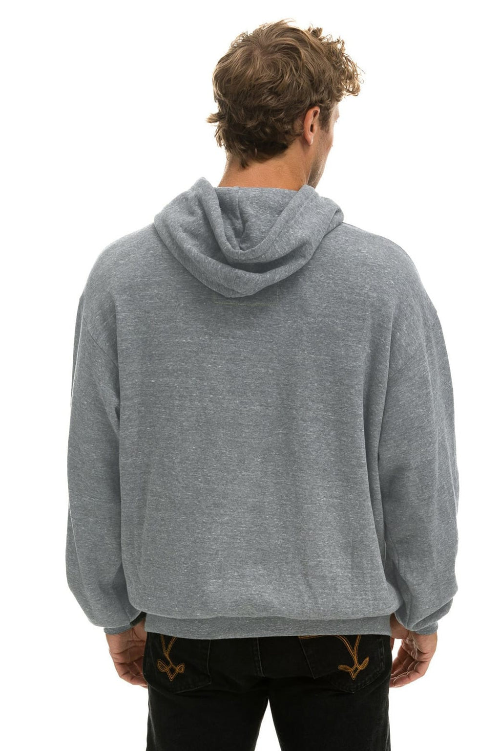 Retro BOLT STITCH RELAXED PULLOVER HOODIE - HEATHER GREY