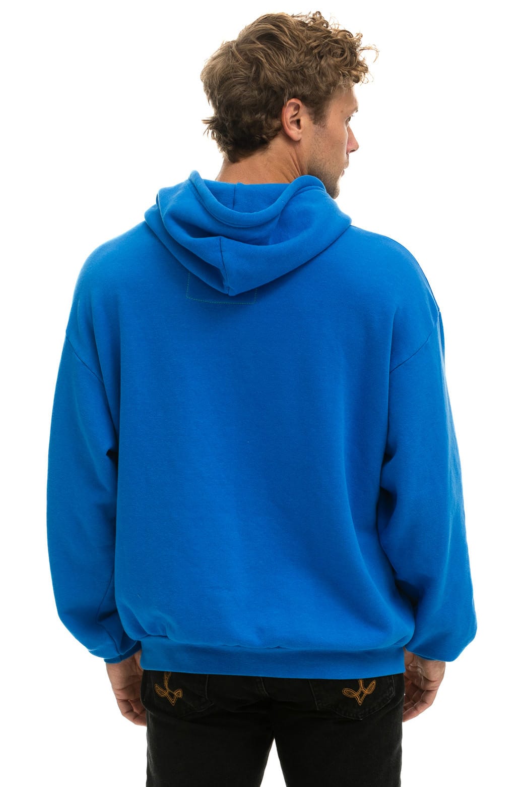 Retro BOLT STITCH RELAXED PULLOVER HOODIE - OCEAN WHITE