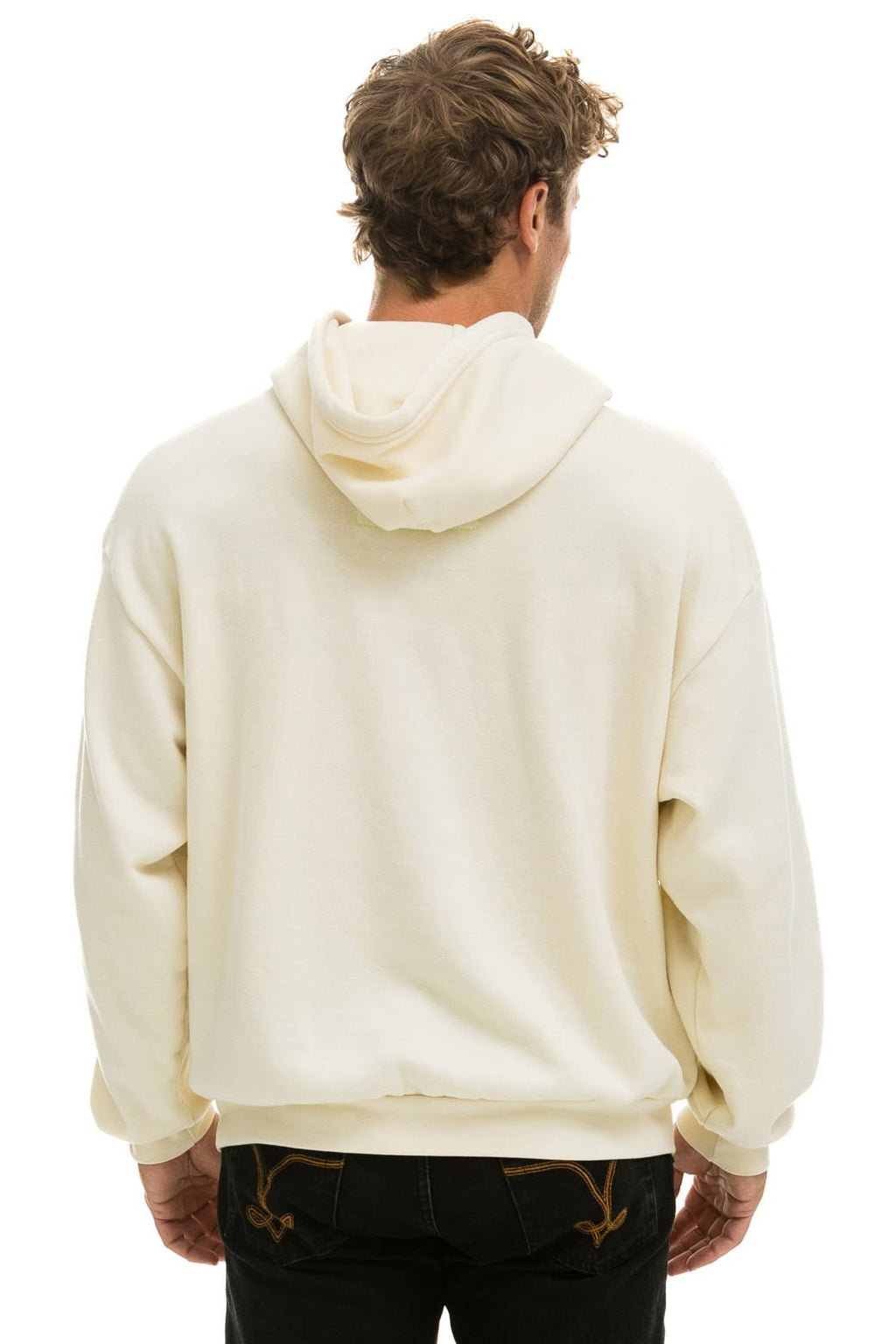 Retro BOLT STITCH RELAXED PULLOVER HOODIE - VINTAGE WHITE