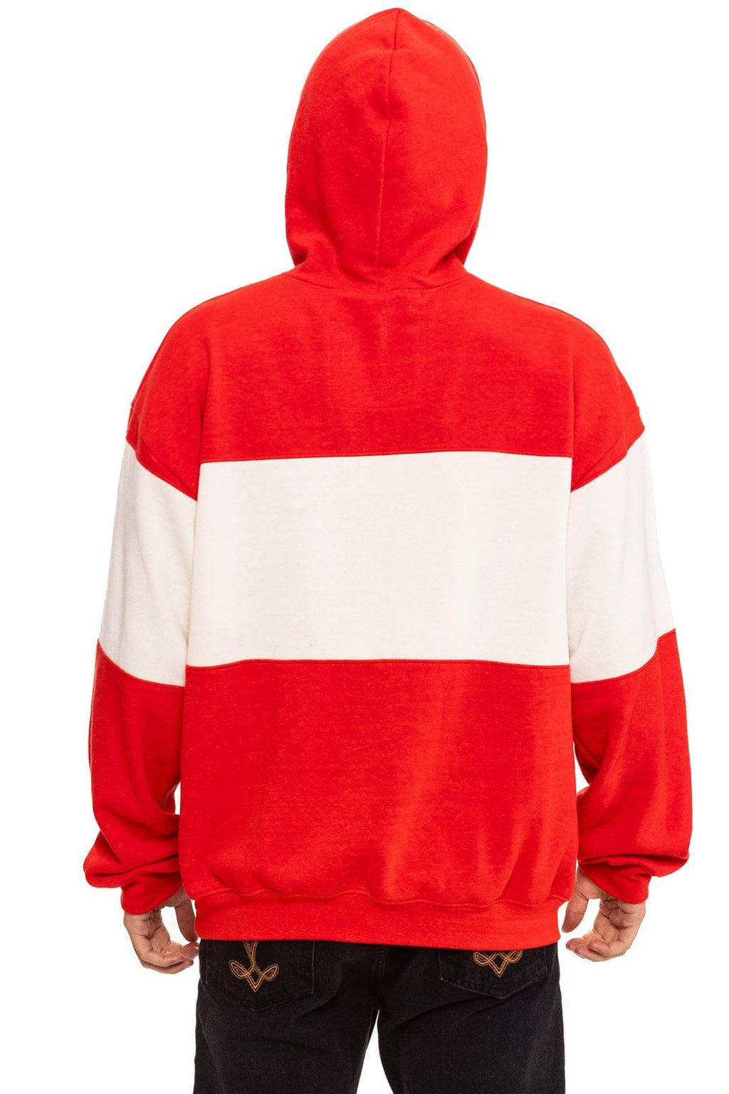 Retro USA RELAXED PULLOVER HOODIE - RED VINTAGE WHITE