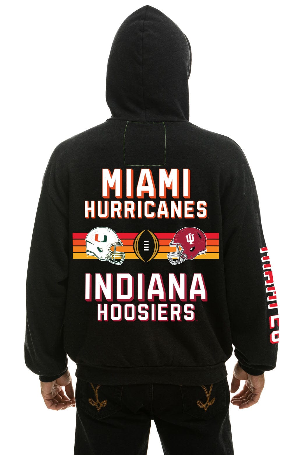 Retro CFP NATIONAL CHAMPIONSHIP 2026 MATCHUP PULLOVER HOODIE - BLACK