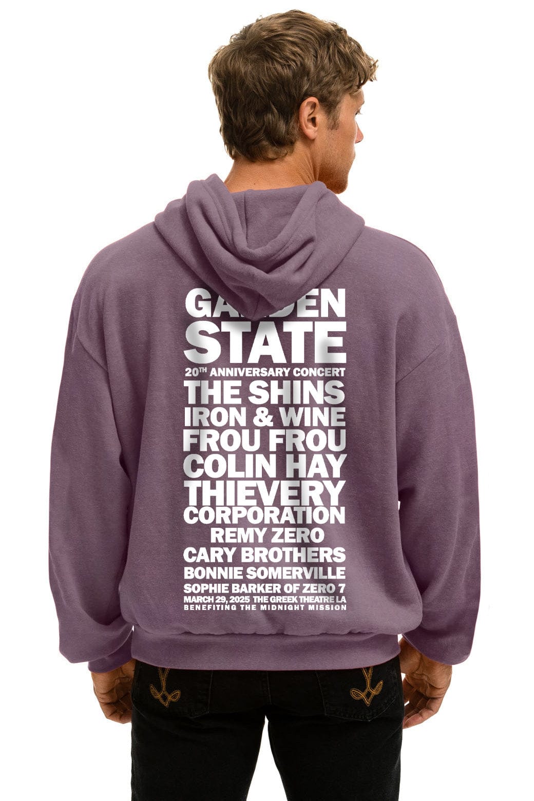 Retro GARDEN STATE CONCERT PULLOVER HOODIE RELAXED - MOCHA