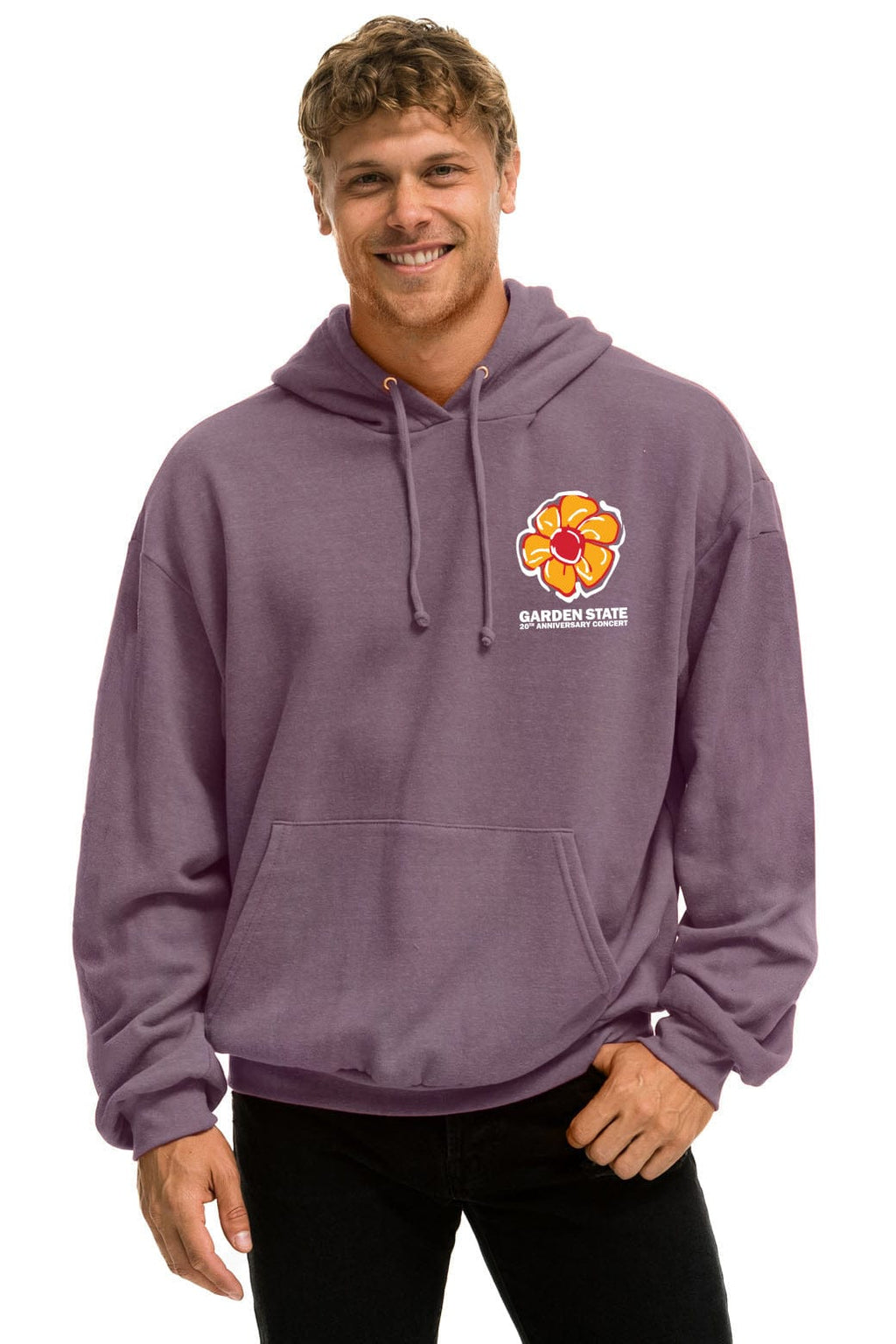 Retro GARDEN STATE CONCERT PULLOVER HOODIE RELAXED - MOCHA