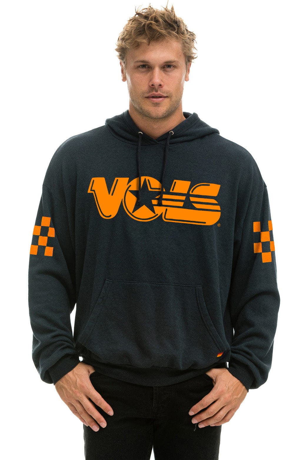 Retro UNIVERSITY OF TENNESSEE VOLS RELAXED PULLOVER HOODIE - CHARCOAL