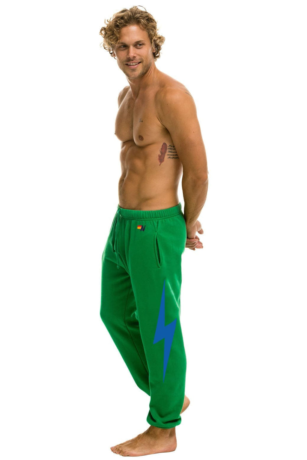 Retro JAZZ ASPEN SNOWMASS 2026 UNISEX POCKET SWEATPANTS - KELLY GREEN