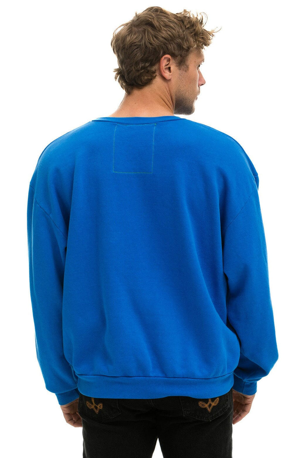 Retro BOLT FADE RELAXED CREW SWEATSHIRT - OCEAN PINK PURPLE