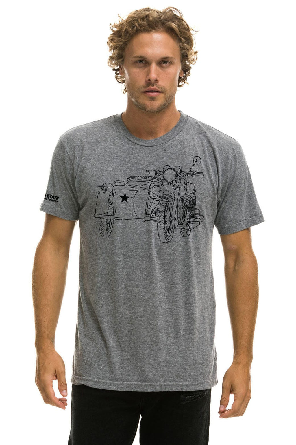 Retro GARDEN STATE CONCERT CREW TEE SHIRT - HEATHER GREY
