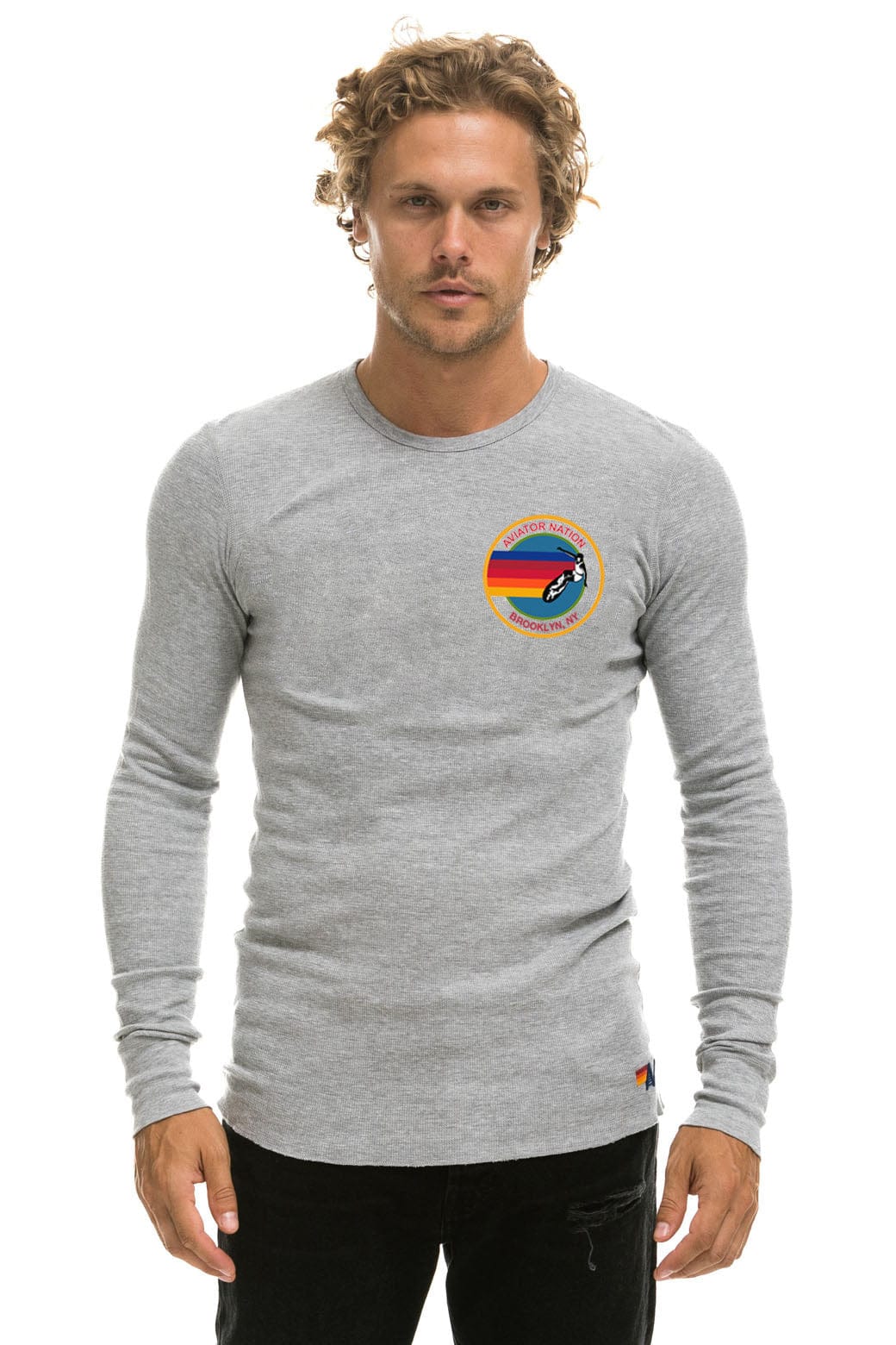 Retro AVIATOR NATION BROOKLYN THERMAL - HEATHER GREY