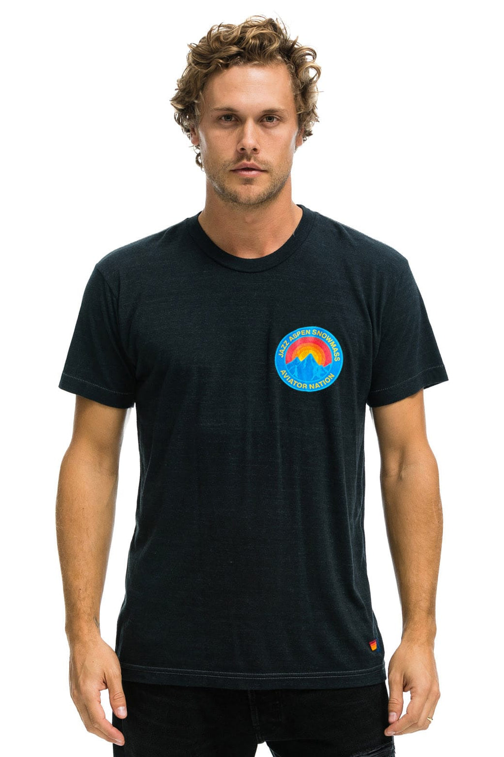 Retro JAZZ ASPEN SNOWMASS 2026 CREW TEE SHIRT - CHARCOAL