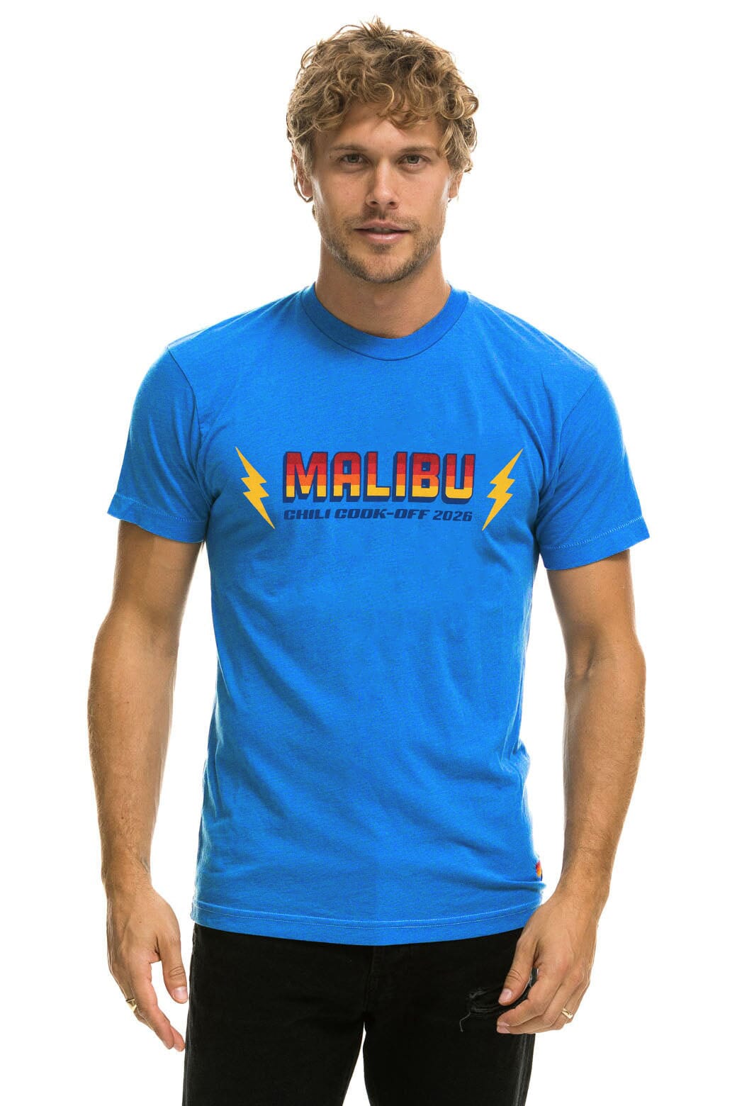 Retro MALIBU CHILI COOK-OFF 2026 CREW TEE - ADVENTURE BLUE