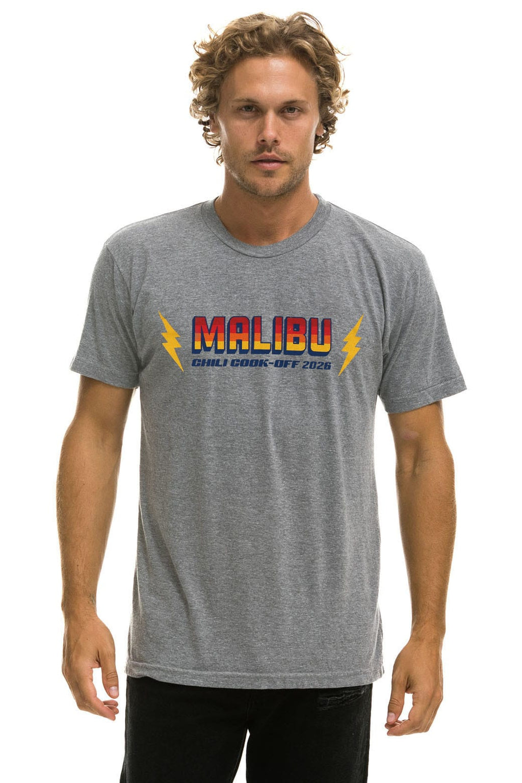 Retro MALIBU CHILI COOK-OFF 2026 CREW TEE - HEATHER