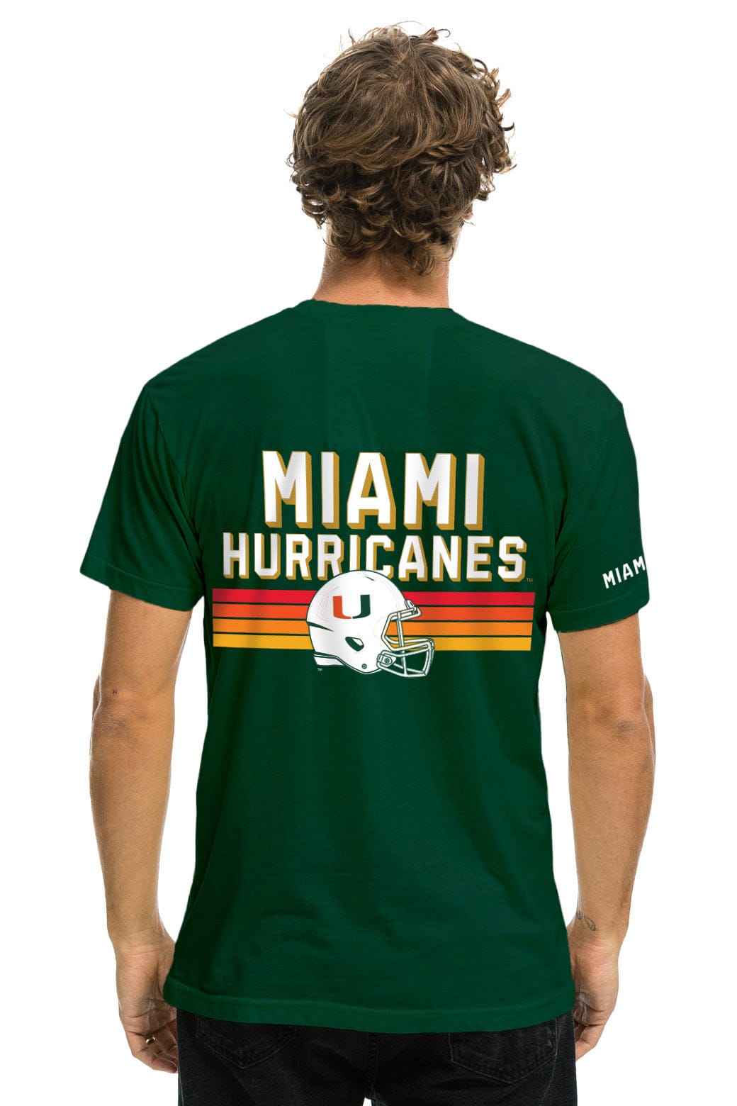 Retro UNIVERSITY OF MIAMI CFP 2026 CREW TEE SHIRT - MIAMI GREEN