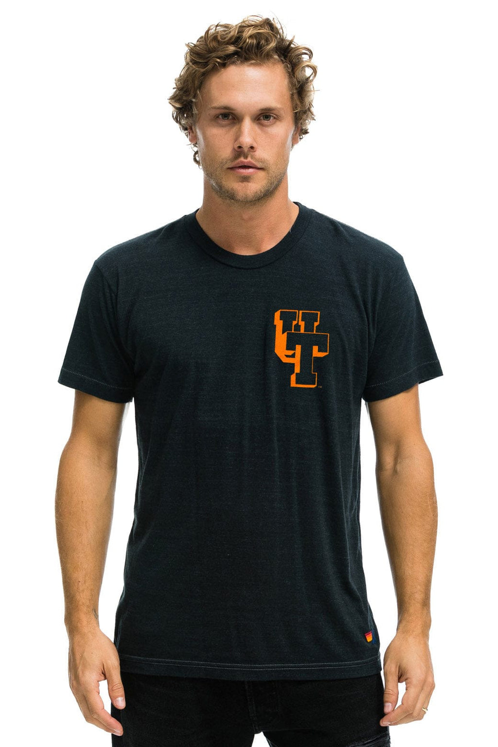 Retro UNIVERSITY OF TENNESSEE BOLT CREW TEE SHIRT - CHARCOAL