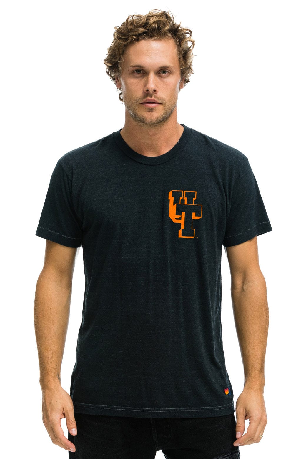 Retro UNIVERSITY OF TENNESSEE BOLT CREW TEE SHIRT - CHARCOAL