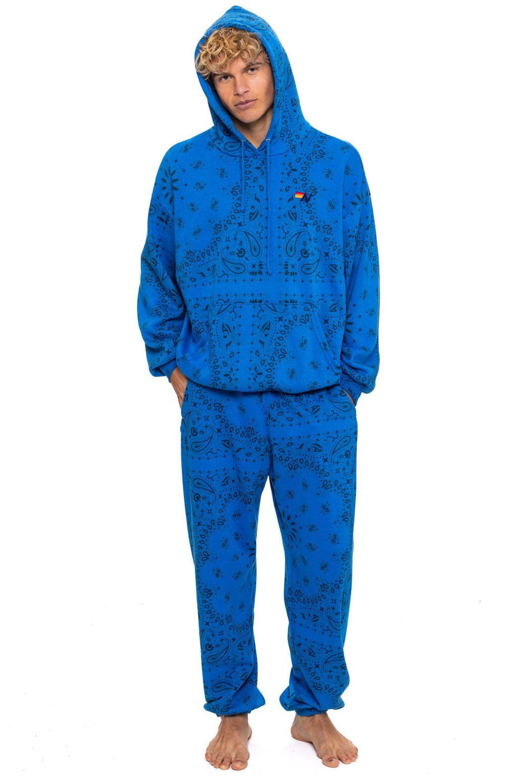 Retro BANDANA SWEATPANTS - ADVENTURE BLUE
