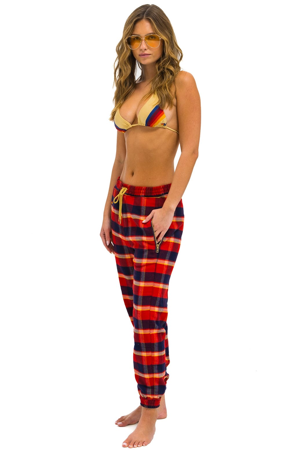 Retro UNISEX PLAID LODGE PANT - RUGBY PLAID