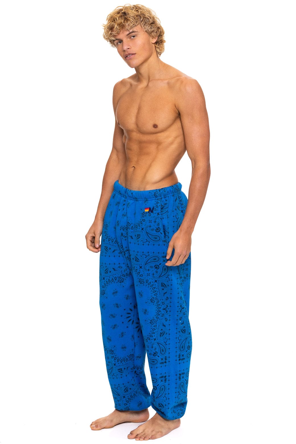 Retro BANDANA SWEATPANTS - ADVENTURE BLUE
