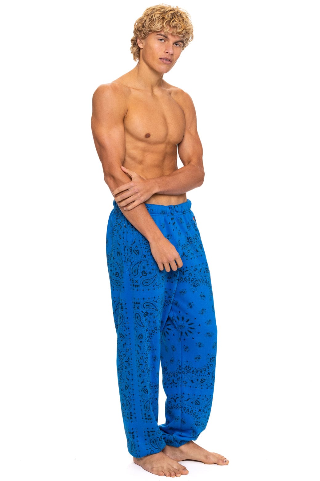 Retro BANDANA SWEATPANTS - ADVENTURE BLUE