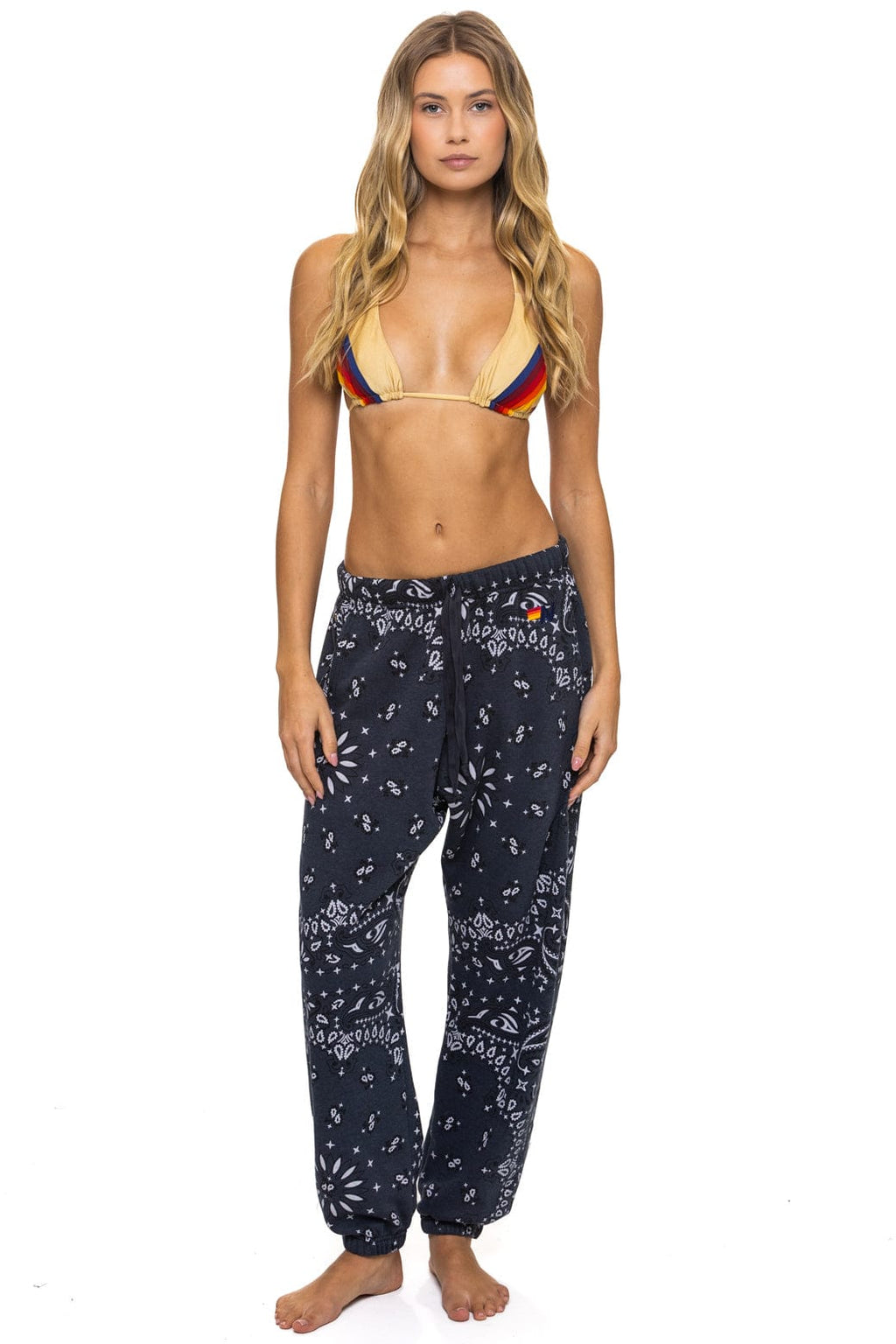 Retro BANDANA SWEATPANTS - CHARCOAL