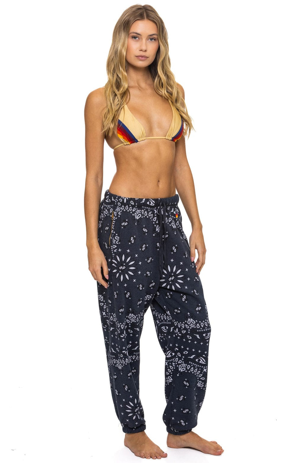 Retro BANDANA SWEATPANTS - CHARCOAL