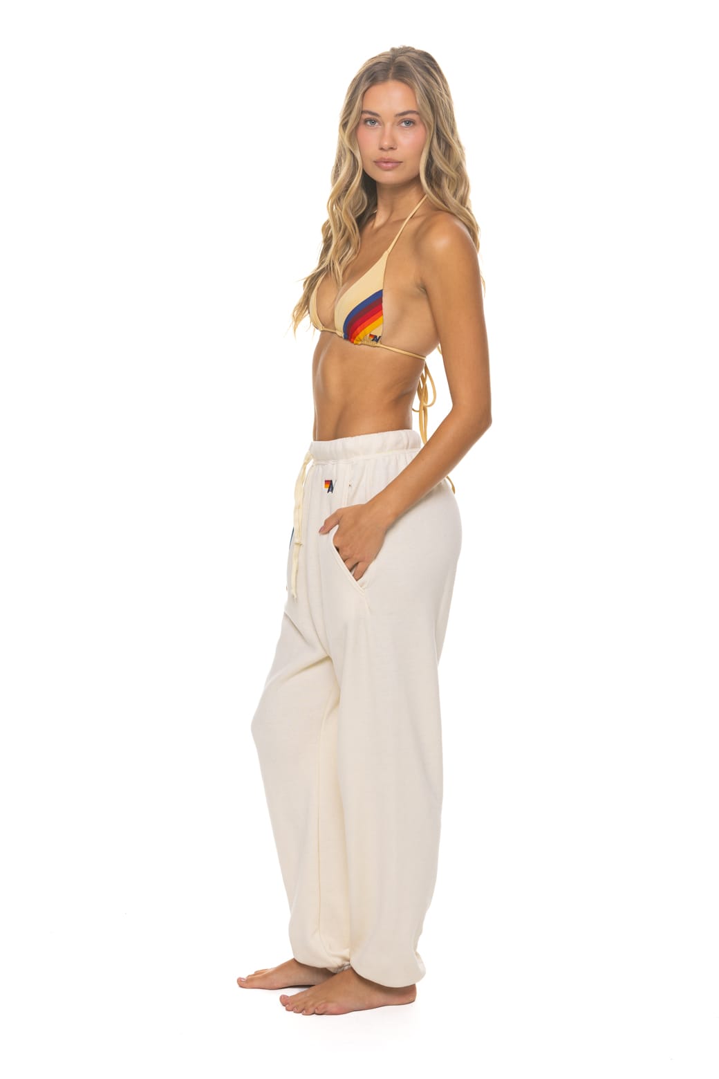 Retro LOGO SWEATPANTS - VINTAGE WHITE