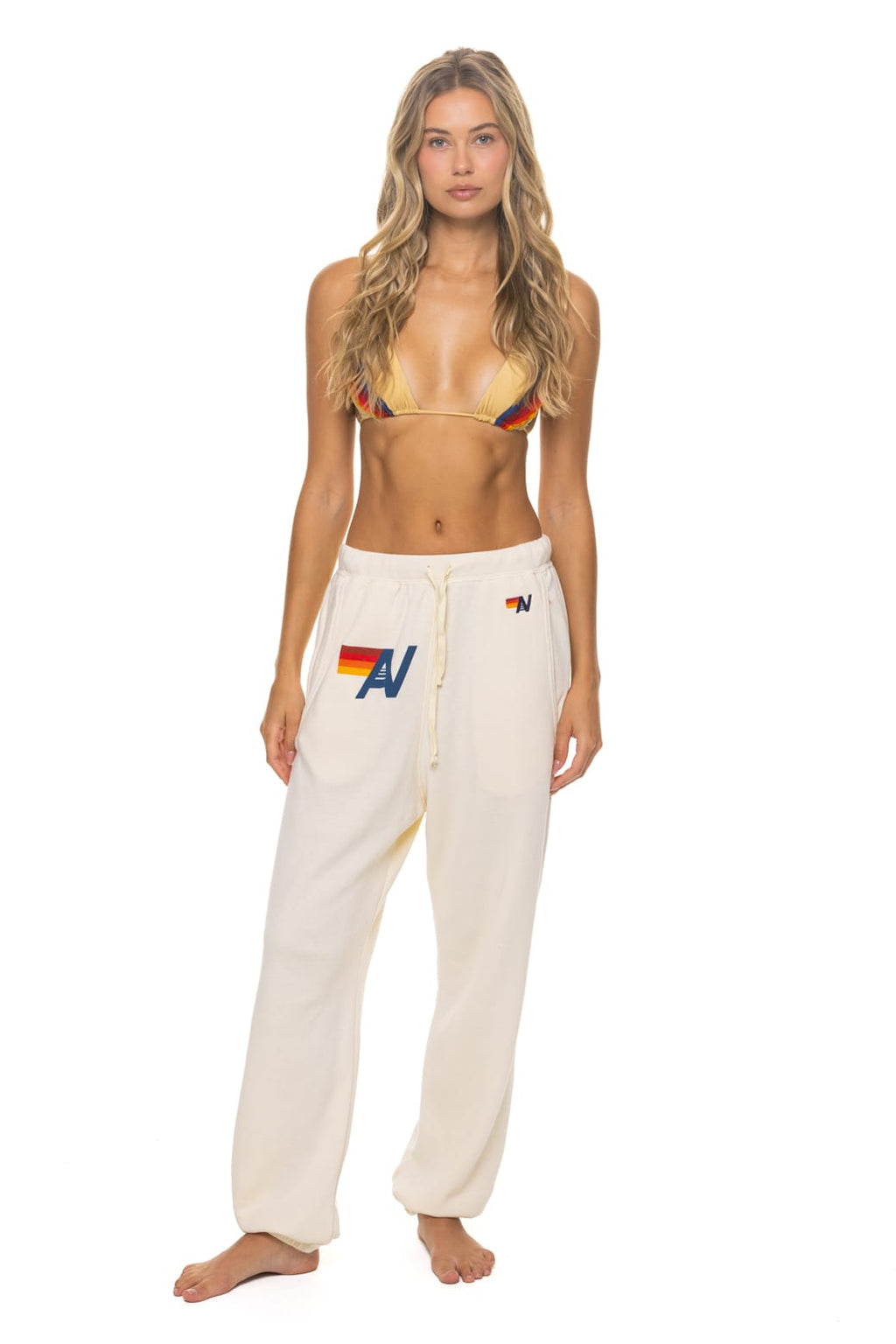 Retro LOGO SWEATPANTS - VINTAGE WHITE