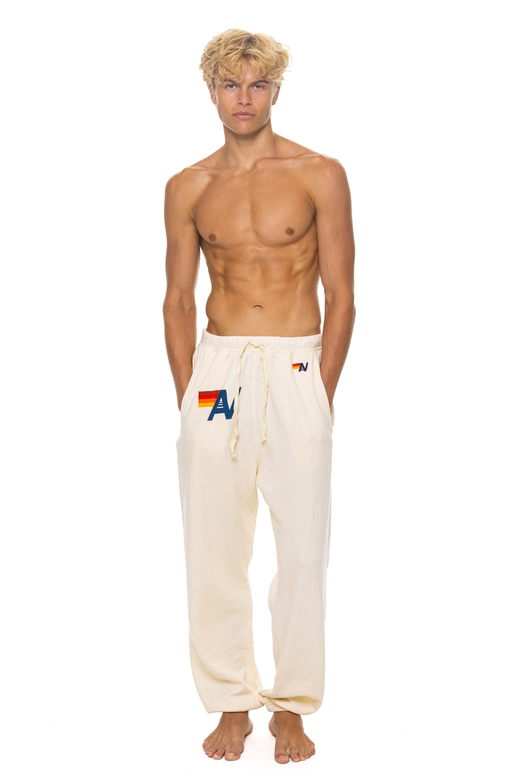 Retro LOGO SWEATPANTS - VINTAGE WHITE
