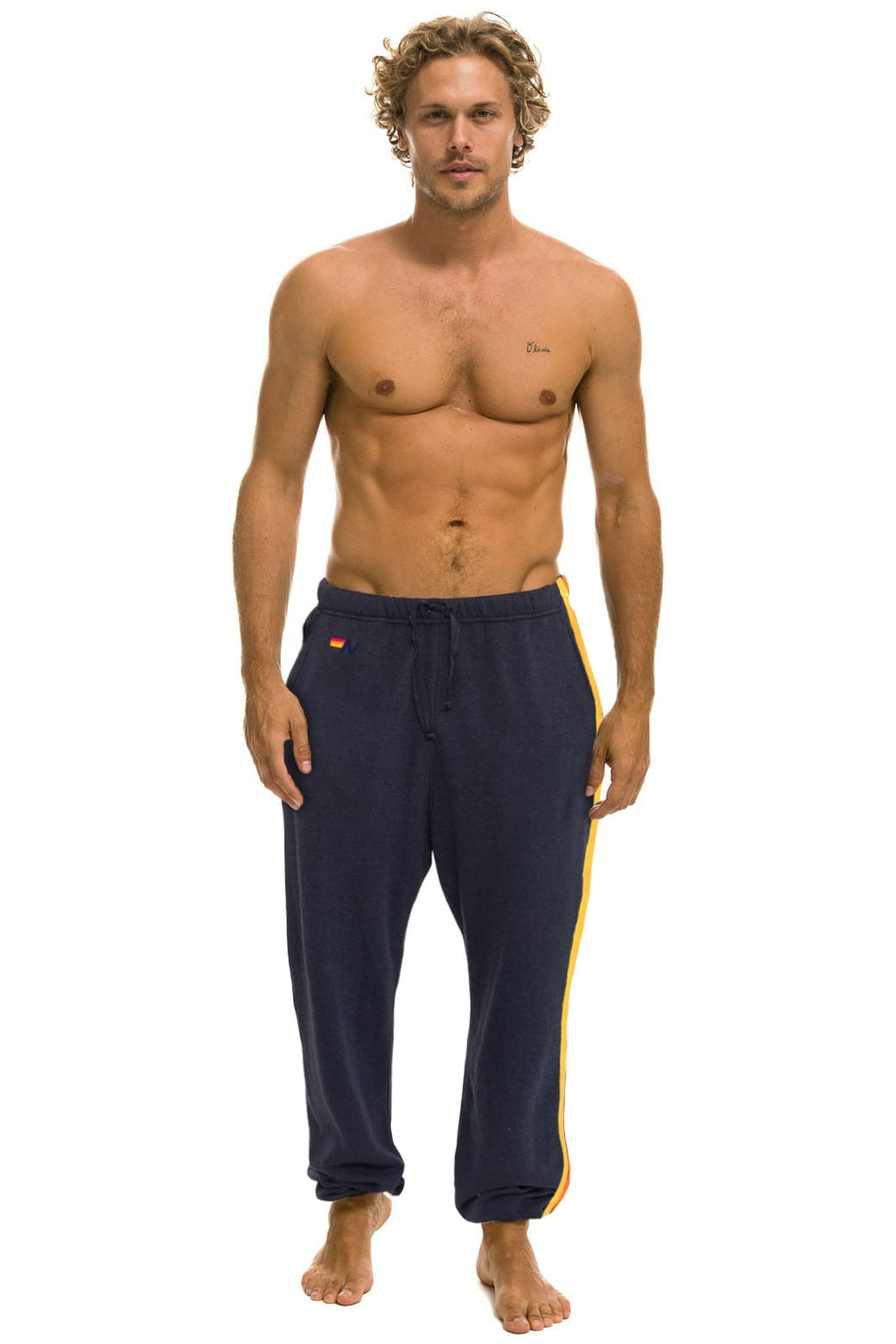 Retro 5 STRIPE SWEATPANTS - CHARCOAL