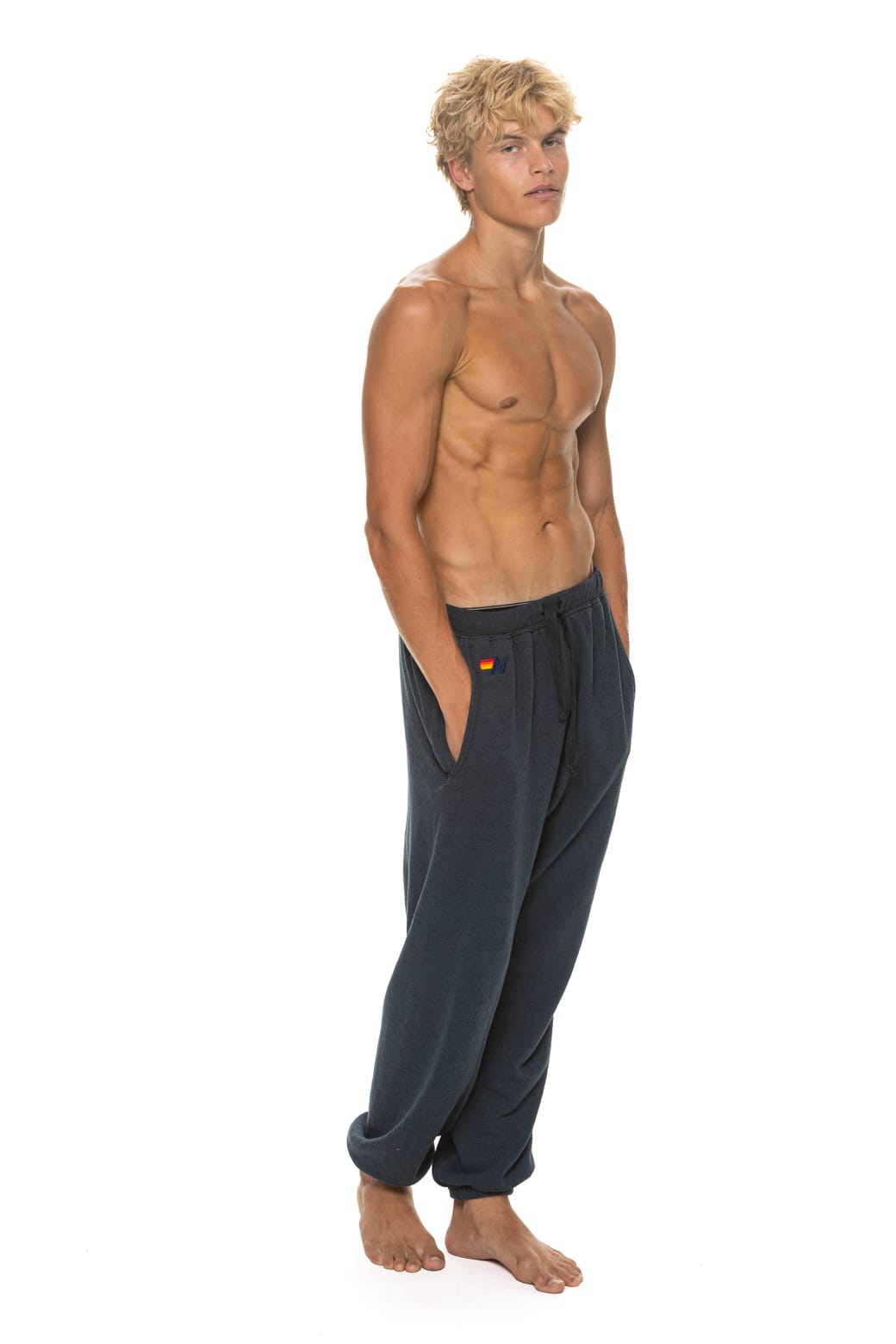 Retro 5 STRIPE SWEATPANTS - CHARCOAL GREY