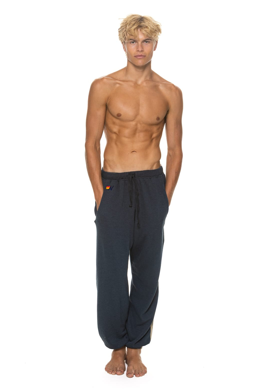 Retro 5 STRIPE SWEATPANTS - CHARCOAL GREY