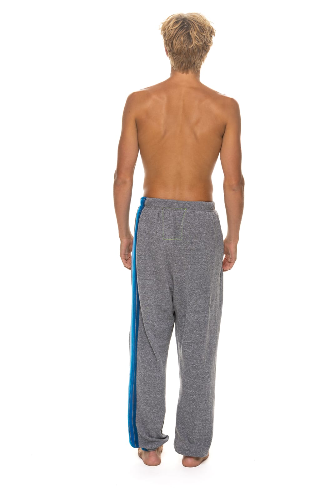 Retro 5 STRIPE SWEATPANTS - HEATHER GREY BLUE