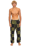 Retro CHECK QUILTED SWEATPANTS - SMOKE CAMO