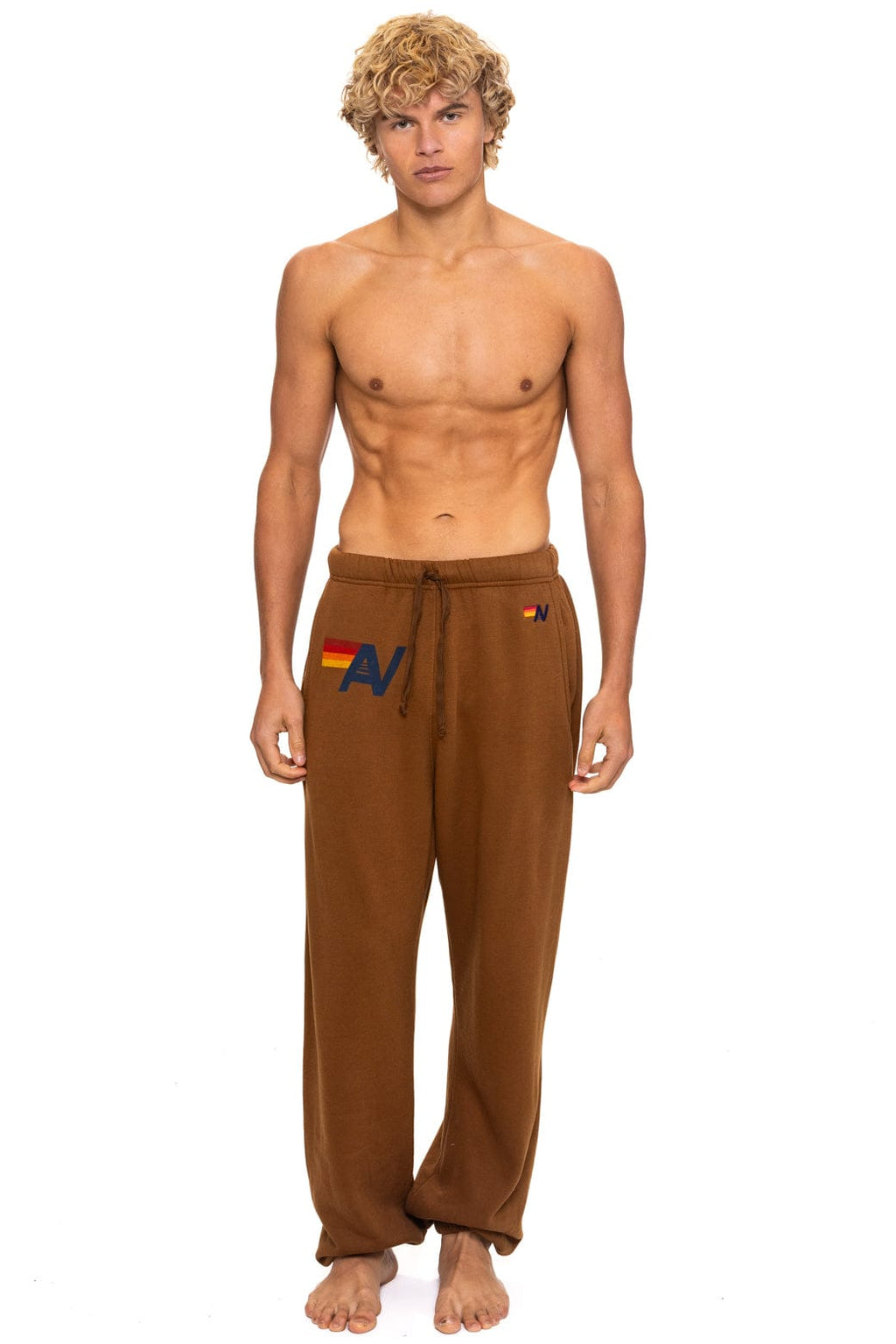 Retro LOGO SWEATPANTS - CINNAMON