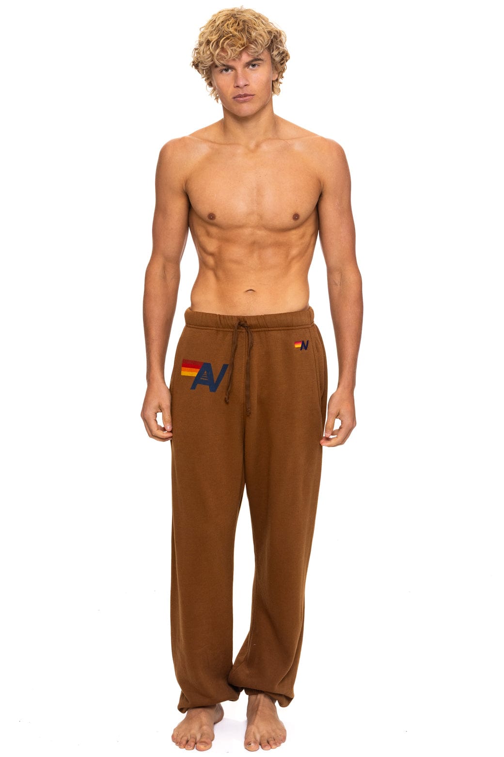 Retro LOGO SWEATPANTS - CINNAMON