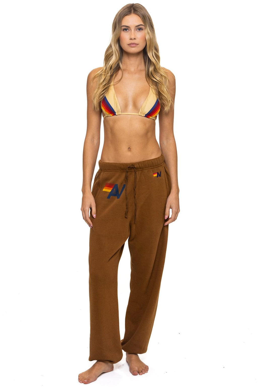 Retro LOGO SWEATPANTS - CINNAMON