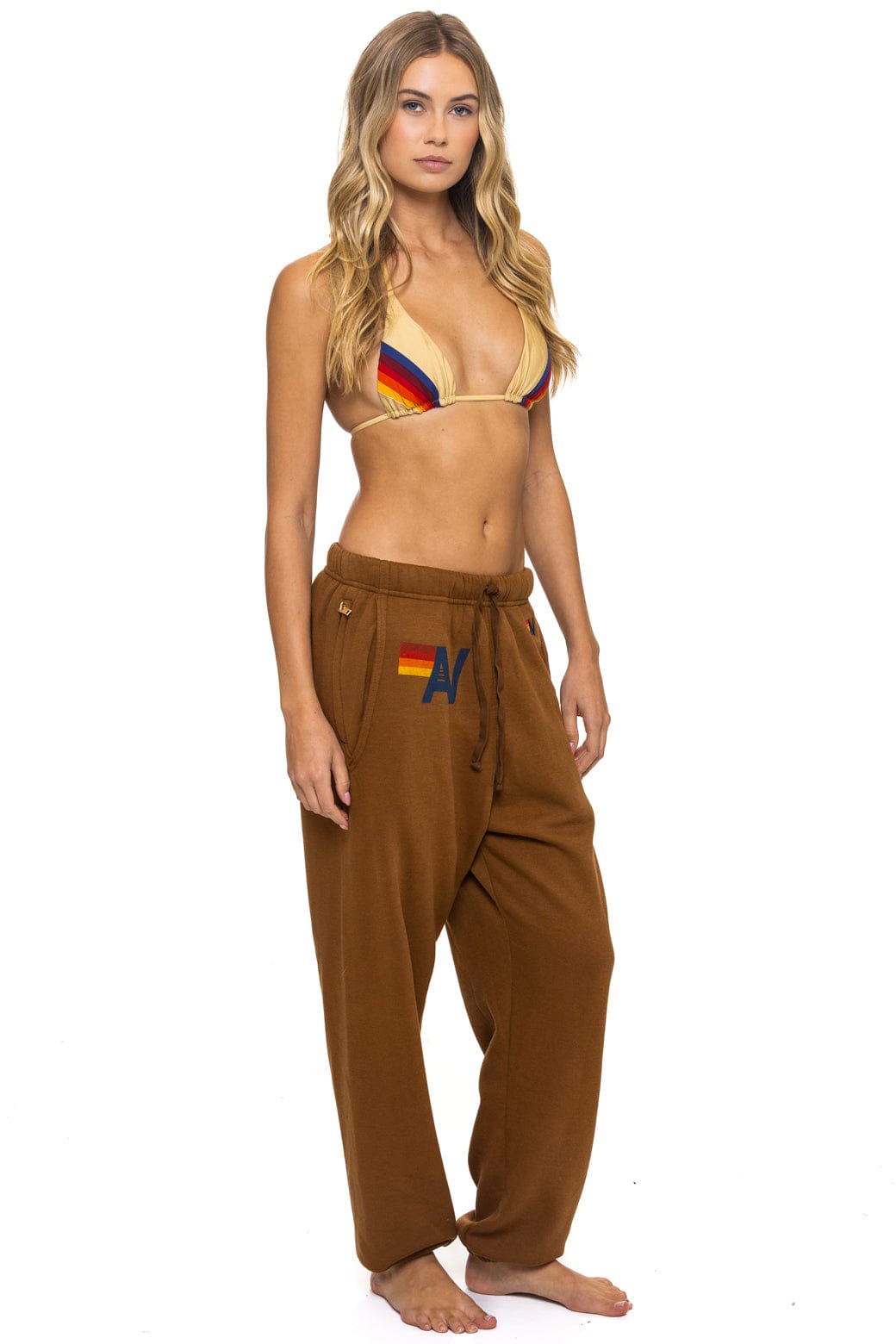 Retro LOGO SWEATPANTS - CINNAMON