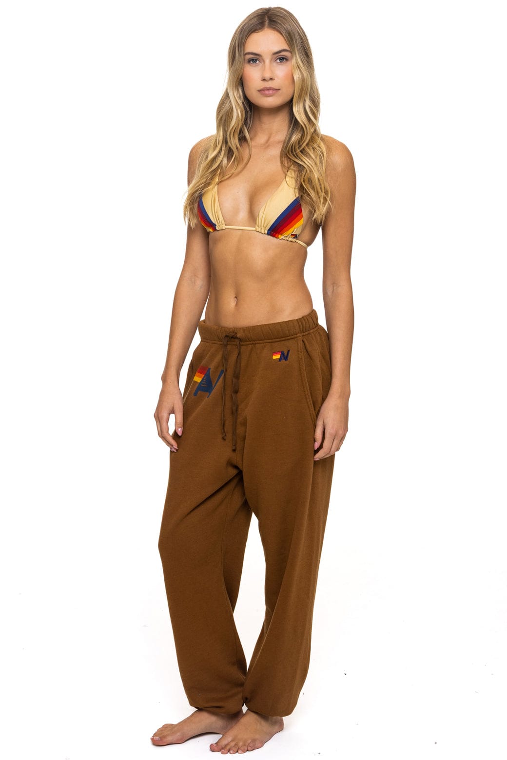Retro LOGO SWEATPANTS - CINNAMON