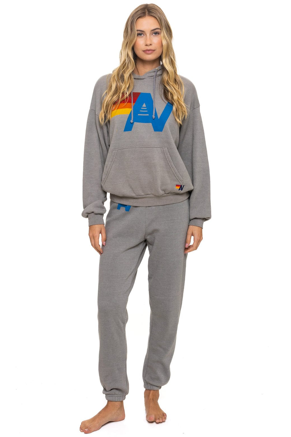Retro LOGO PULLOVER RELAXED HOODIE - SLATE