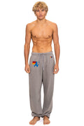 Retro LOGO SWEATPANTS - SLATE