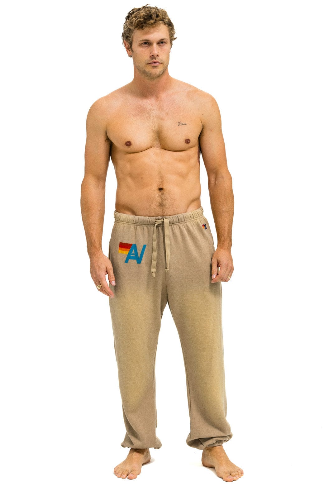 Retro VINTAGE LOGO SWEATPANTS - FADED TAN