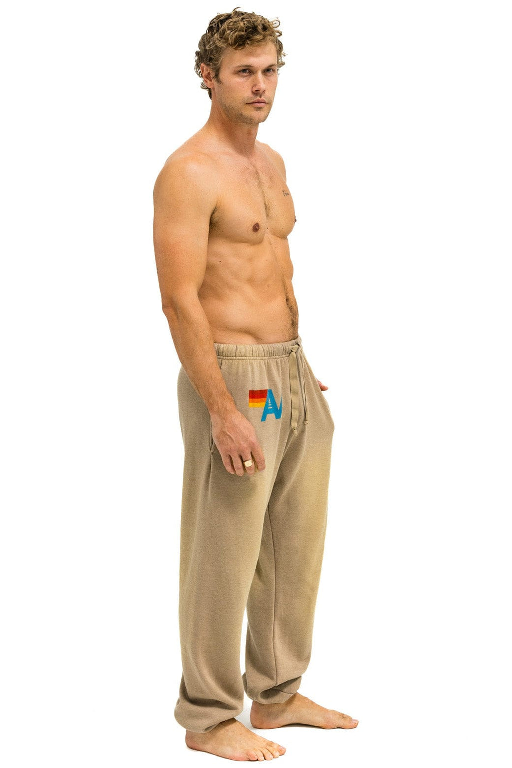 Retro VINTAGE LOGO SWEATPANTS - FADED TAN