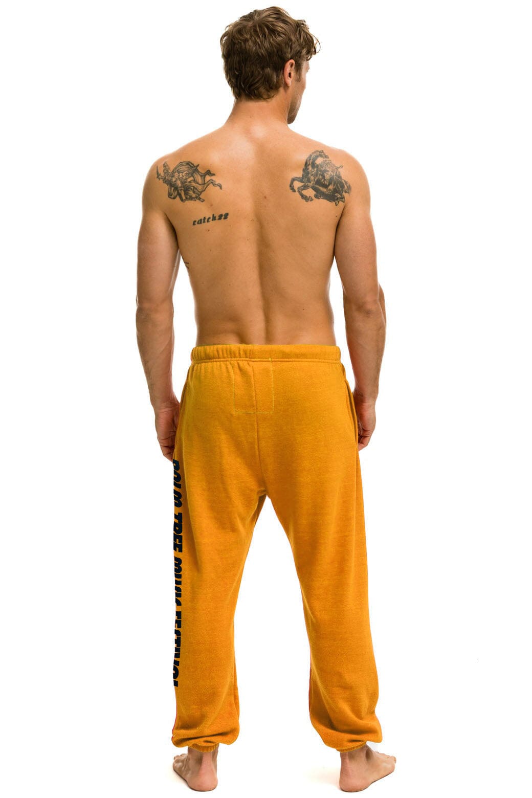 Retro PALM TREE FESTIVAL MONTECITO 2025 UNISEX SWEATPANTS - GOLD