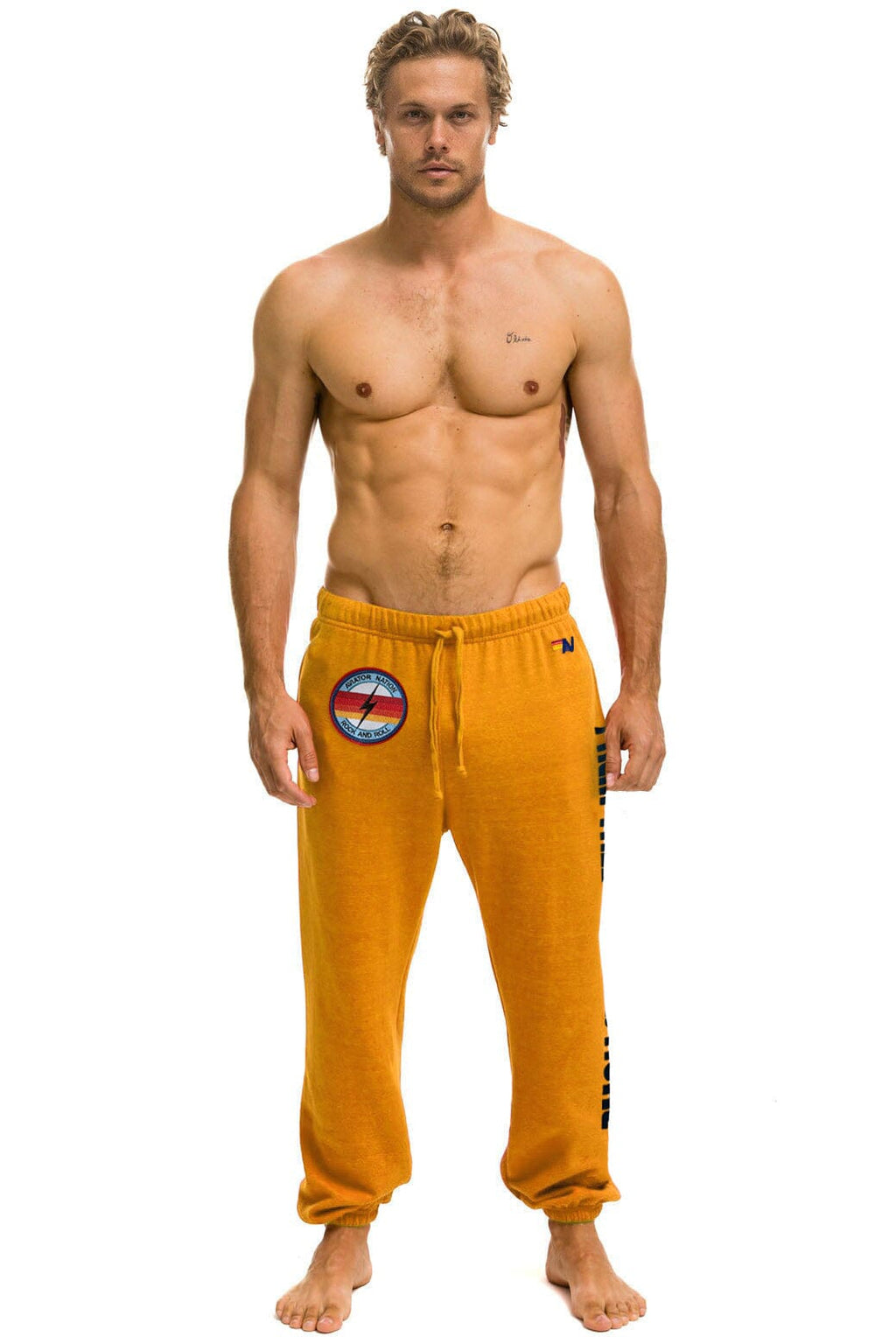 Retro PALM TREE FESTIVAL MONTECITO 2025 UNISEX SWEATPANTS - GOLD